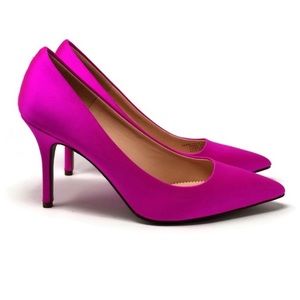 J.Crew Elsie Glitter Sole satin pump